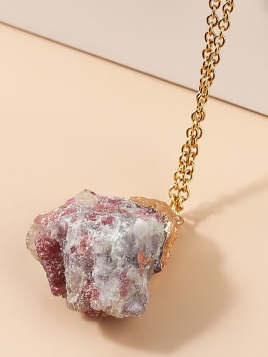 Multicolor Natural Stone + Irregular Artisan Necklace