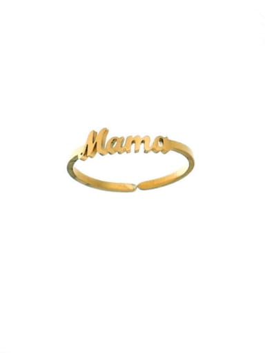 Gold ring Titanium Steel Letter Mama Minimalist Necklace