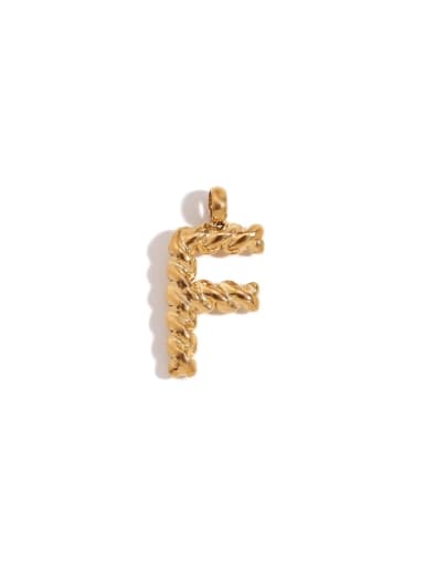 Stainless steel 18K Gold Plated Letter Charm