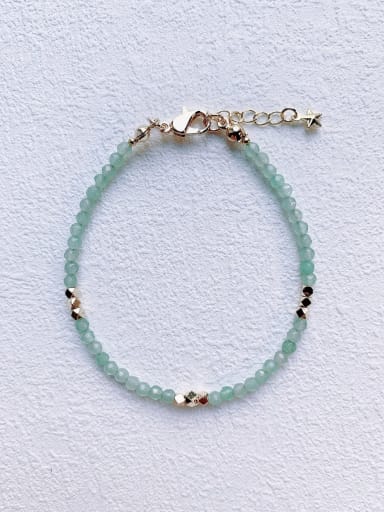 B-ST-002 Natural  Gemstone Crystal Beads Chain Handmade Beaded Bracelet