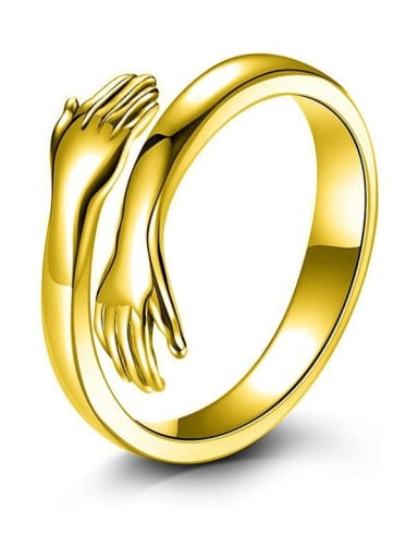 Gold Color Stainless steel Hug Rings with 2 colors