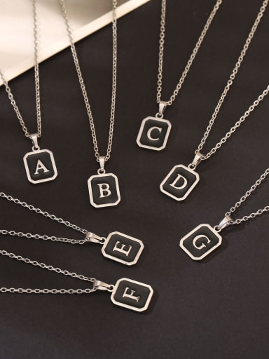 custom Stainless steel Geometric Initials Necklace