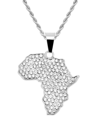 Alloy africa map rhinestones  Necklace