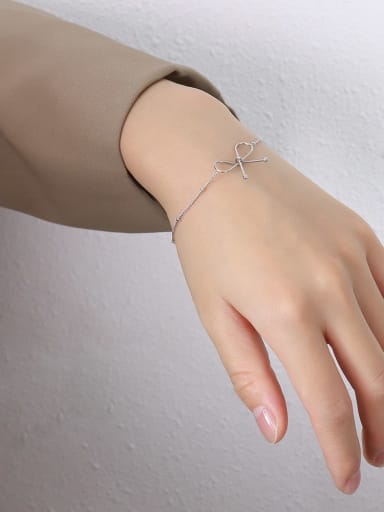 Titanium Steel Bowknot Necklace or braclete