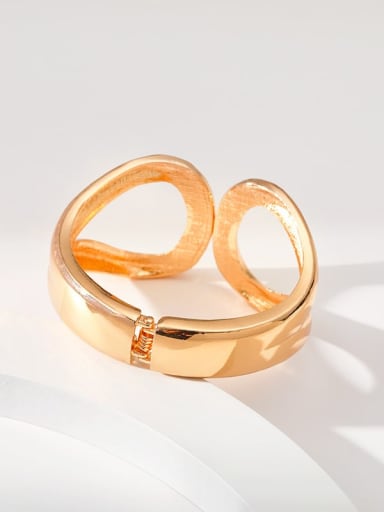 Gold color Zinc Alloy Statement Cuff Bangle