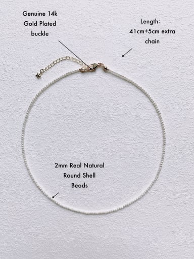N-PE-0001 Imitation Pearl Round Minimalist Handmade Beaded Necklace