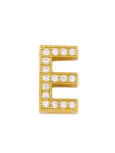 Gold E  Necklace Cubic Zirconia Initials Necklace