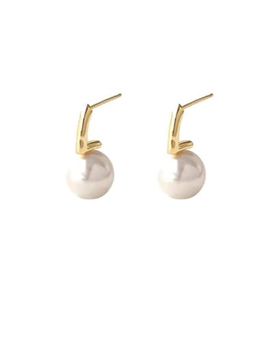 Alloy Imitation Pearl Geometric Dainty Stud Earring