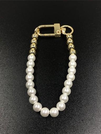 18cm Length,Gold Brass Imitation Pearl Geometric Classic Beaded Bracelet