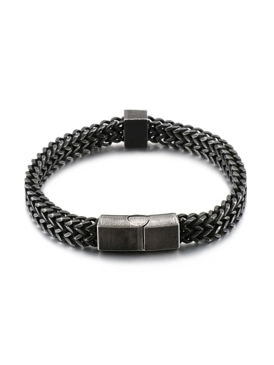 KB112073 K Titanium Steel Geometric Bracelet For Men