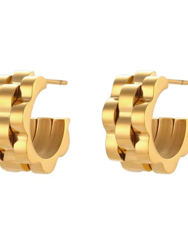 18K Gold color Stainless steel Geometric Drop Earring