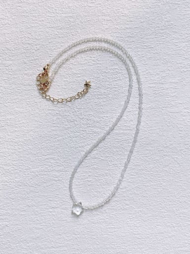 N-ST-0011 Natural  Gemstone Crystal Chain Irregular Bohemia Handmade Beaded Necklace