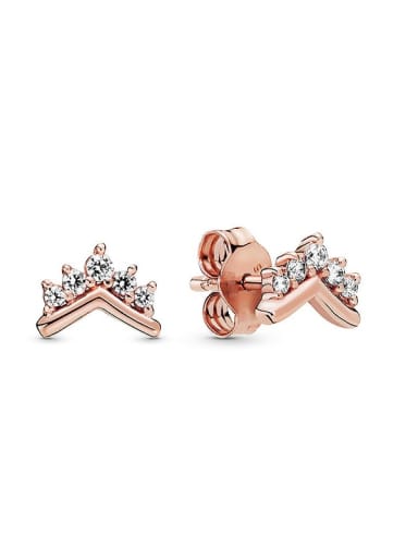 D2 925 Sterling Silver Dainty Stud Earring