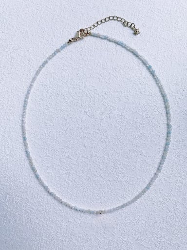 Gemstone Crysta Chain N-DIY-0015 Gemstone Crystal Chain Water Drop Pendant  Minimalist handmade Beaded Necklace