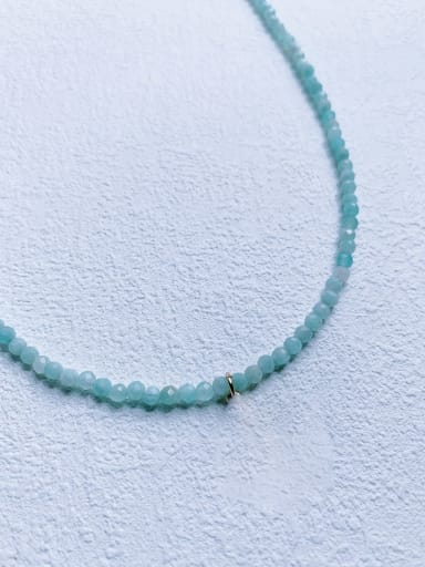 N-DIY-0023 Natural Gemstone Crystal Beads Chain Hand Pendant  Handmade Beaded Necklace