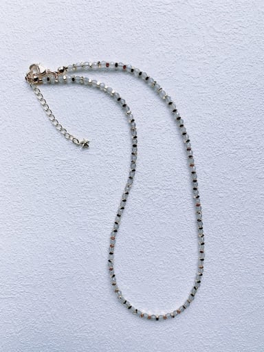 Colour N-STMT-0003 Natural  Gemstone Crystal Beads Handmade Beaded Necklace