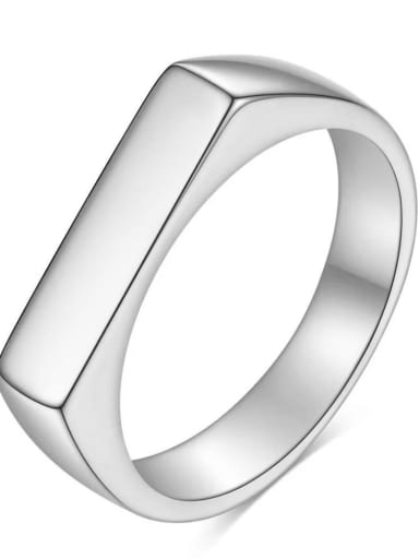 Steel color Titanium Steel D shape Ring