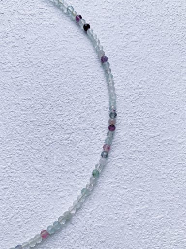 N-ST-0028 Natural  Gemstone Crystal Chain Bohemia Handmade Beaded Necklace