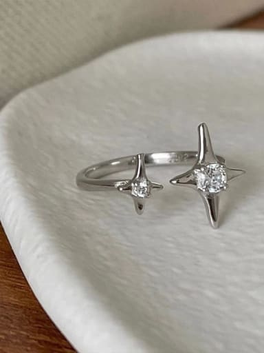 Alloy Cubic Zirconia Star Dainty Band Ring