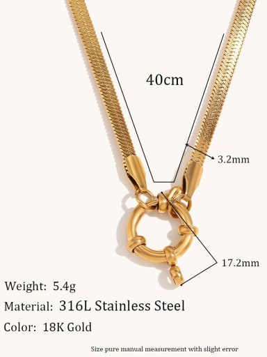 3mm Blade Chain Spring Buckle Stainless steel Geometric Link 40cm Necklace For DIY pendant
