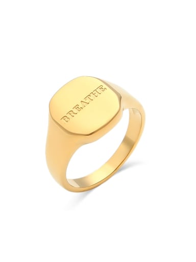 BREATHE Stainless steel Classic Signet Ring