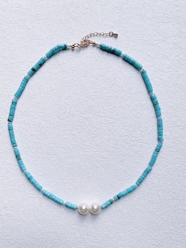 N-STPE-0010 Natural Gemstone Crystal Beads Chain Handmade Beaded Necklace
