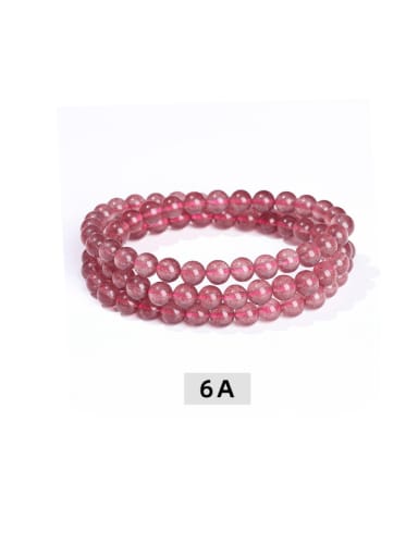 6A Strawberry Crystal  Bracelet Natural Stone Multi Color Geometric Minimalist Handmade Beaded Bracelet