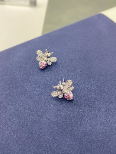 925 Sterling Silver Cubic Zirconia Cluster Earring