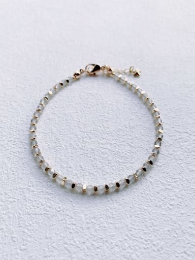 B-ST-003 Natural  Gemstone Crystal Beads Chain Handmade Beaded Bracelet