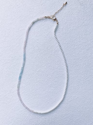 N-STPE-0016 Natural Gemstone Crystal Beads Chain Handmade Beaded Necklace