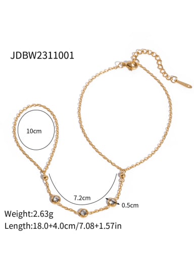 JDBW2311001 Stainless steel Geometric Link Ring Bracelet