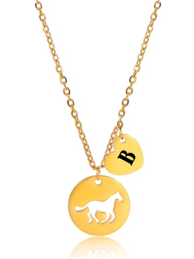 Gold B Stainless steel Animal Minimalist Necklace
