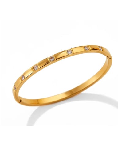KAS845, Gold Color Stainless steel Band Bangle With Gold or Steel color