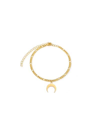Stainless steel Moon Hip Hop  Anklet
