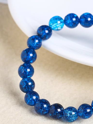 blue Crystal Minimalist Handmade Beaded Bracelet/Multi-color optional