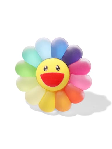 custom Alloy Resin  Trend  Smiley Flower Brooch