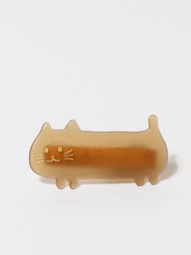 Brown cat hairpin 25x49mm Acrylic Cute Cat Hair Barrette/Multi-color optional