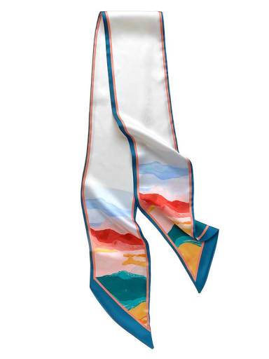 Polyester Elegant Oil Painting 140*9cm Small Scarf