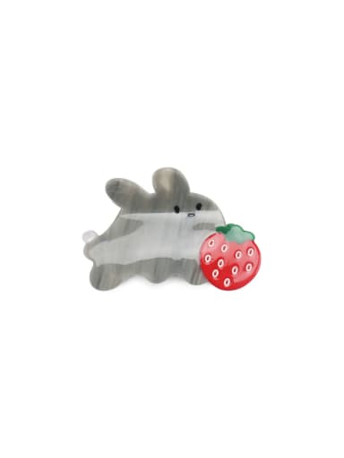 Cellulose Acetate Cute Rabbit Alloy Jaw Hair Claw
