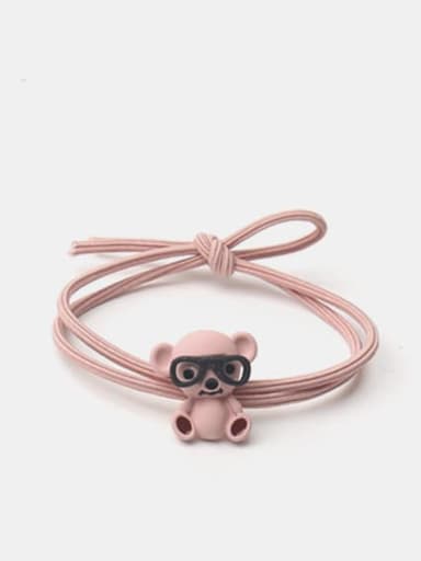 Alloy Cute Pink Koala With Glasses Hair Rope