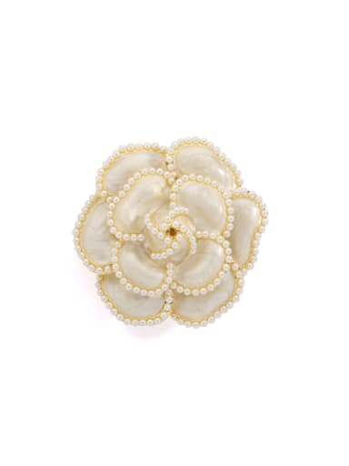 Alloy Imitation Pearl Enamel Flower Trend Brooch