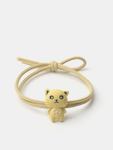 custom Alloy Cute Cat  Yellow Hair Rope