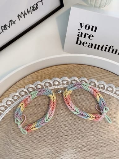 Cute Elastic rope Weave magnet couple bracelet /Hair Rope/Multi-Color Optional
