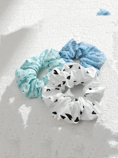 Trend Fabric  Fresh colors with heart-shaped Peris polka dots Hair Barrette/Multi-Color Optional