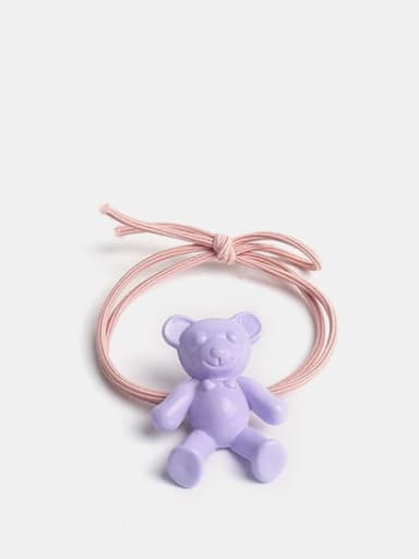 violet Cute fluorescent color bear Hair Rope