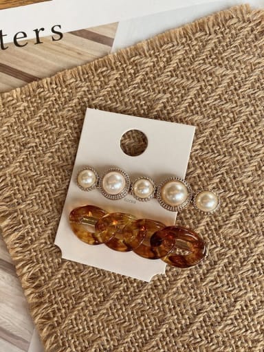 Amber combination Vintage amber ivory chain combination Hair Barrette/Multi-Color Optional