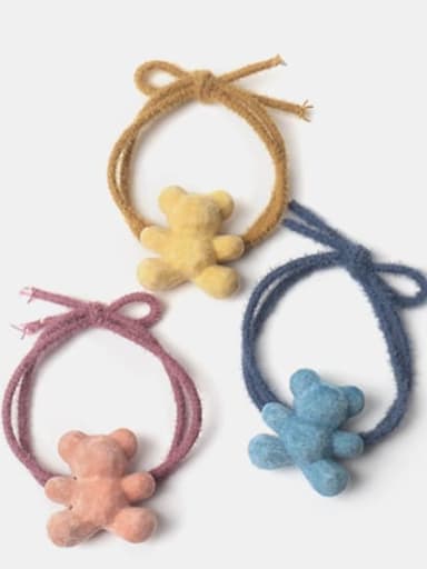 Cute Multi Color Plush Wide Bear Hair Rope