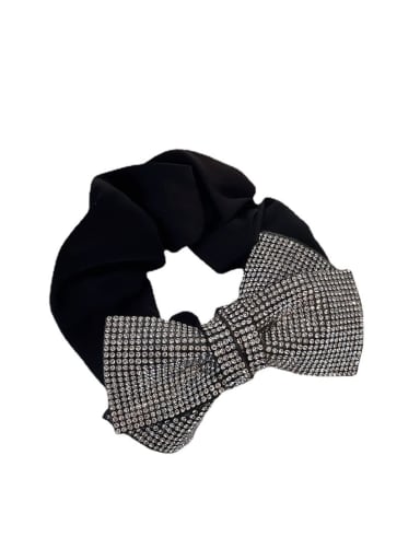 Luxury  Rhinestone fabric bow tie Hair Barrette/Multi-Color Optional