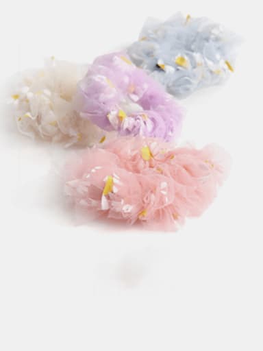 Net Yarn Small Daisies Minimalist Flower Hair Barrette