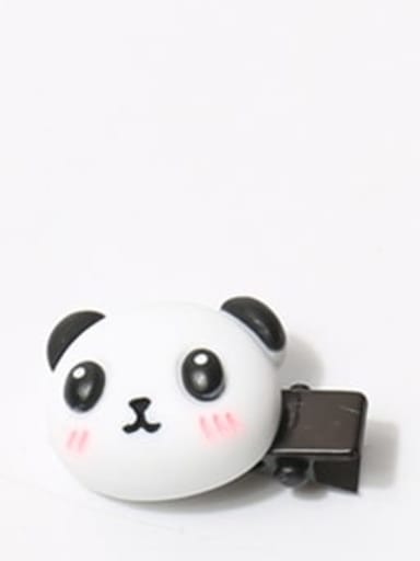 Panda head single clip (15x23mm) Plastic Cute Animal Hair Barrette
